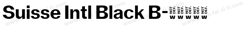 Suisse Intl Black B字体转换